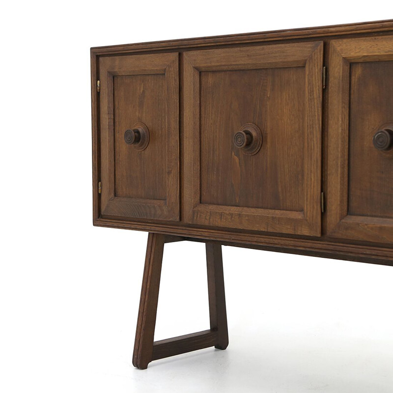 Vintage wooden sideboard with 3 doors, 1940