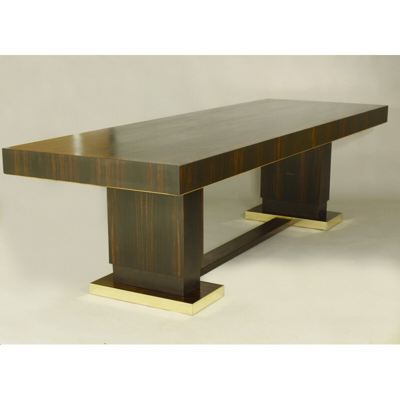 Vintage functionalist table in macassar ebony, 1930