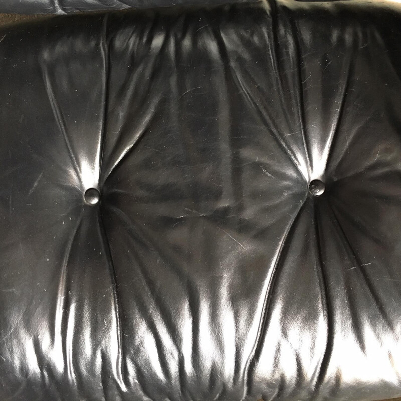 Fauteuil "Lounge chair 670 - 671" Herman Miller en palissandre et cuir et son ottoman, Charles EAMES - 1980