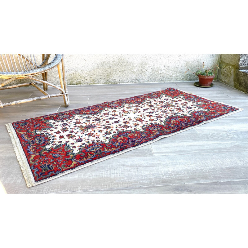 Vintage beige Persian rug