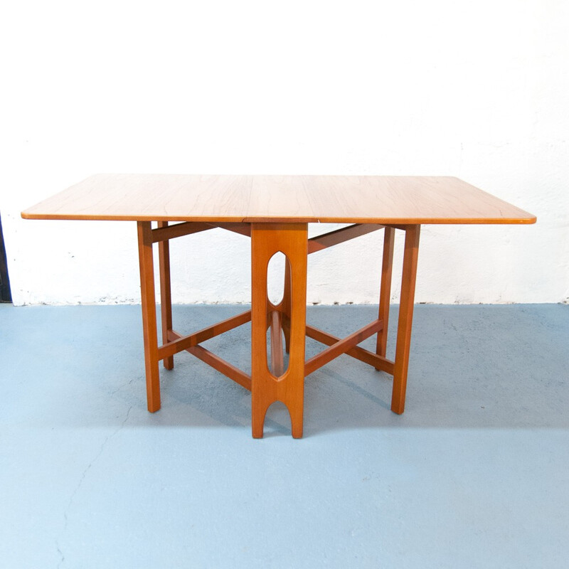 Table pliante scandinave en teck - 1950