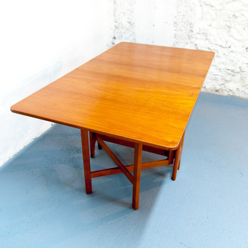 Extendable Scandinavian table in teak - 1950s