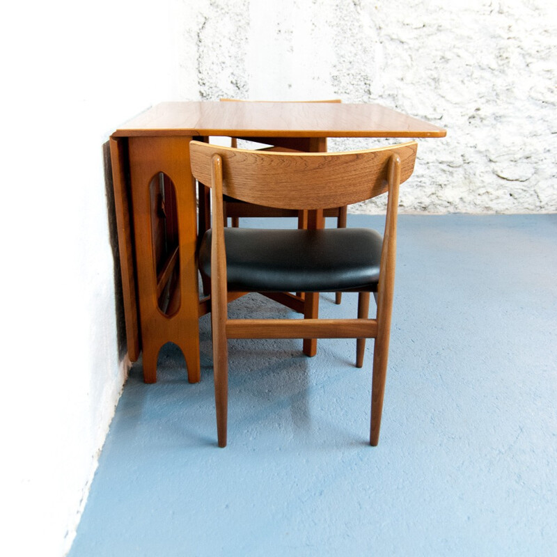 Extendable Scandinavian table in teak - 1950s