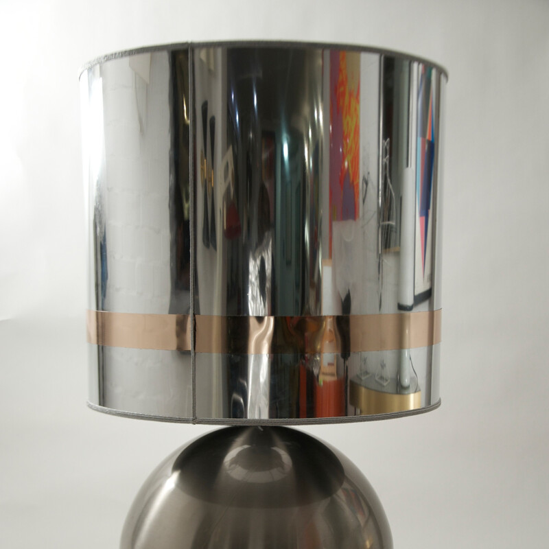 Lampe de table vintage en métal et laiton de Gioffredo Reggiani, 1970