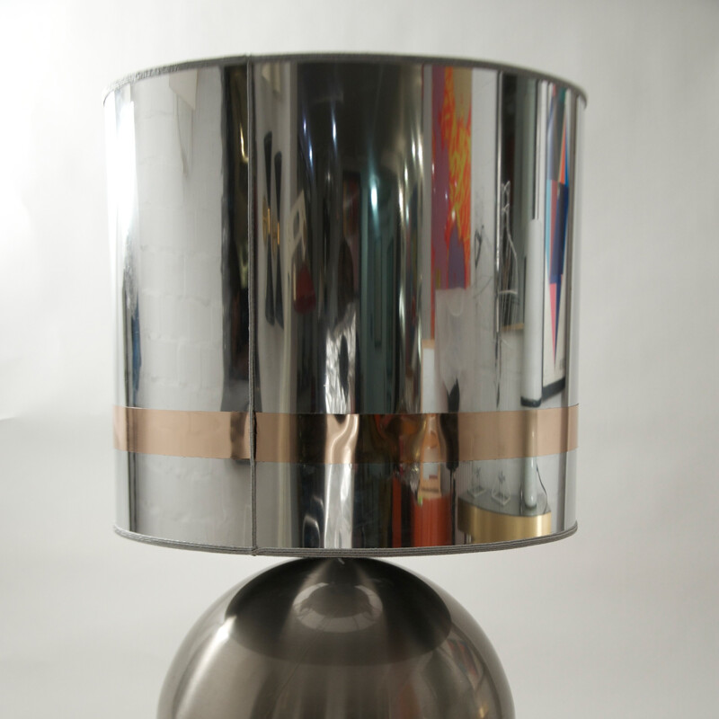 Vintage metal and brass table lamp by Gioffredo Reggiani, 1970