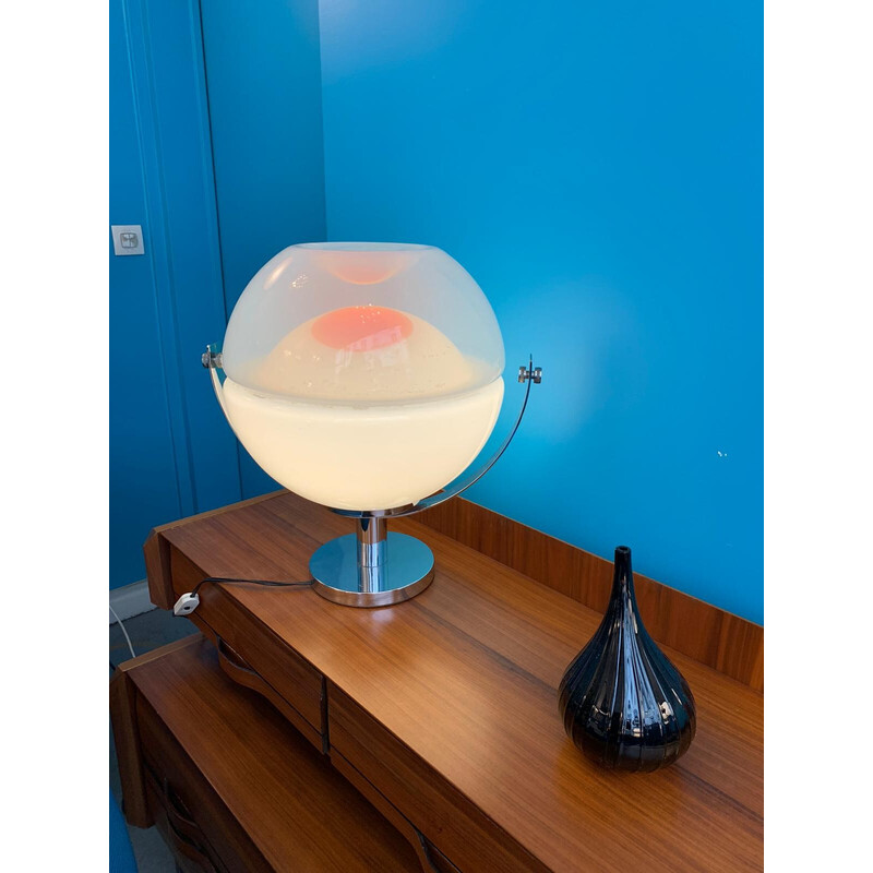 Lampe globe vintage en verre soufflé par Carlo Nason, 1970