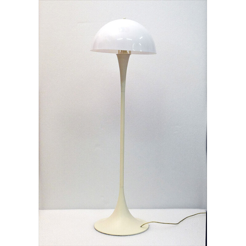 Italian vintage plexiglass and aluminum floor lamp, 1970s