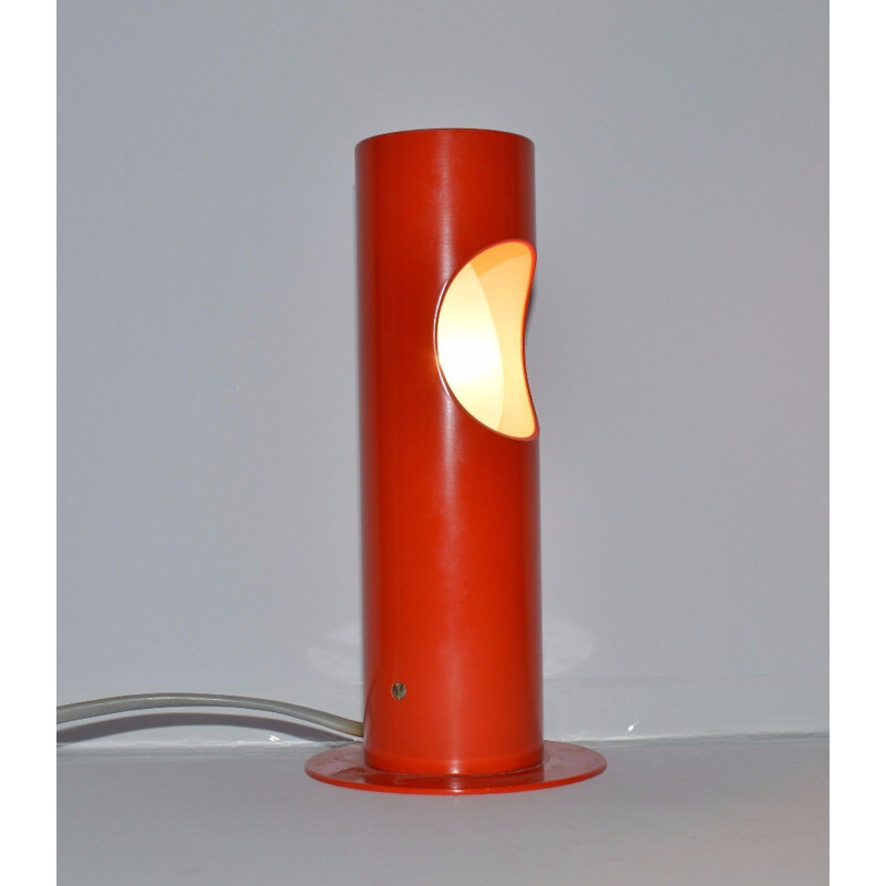 Lampe de table rouge vintage Napako, Josef HURKA - 1950