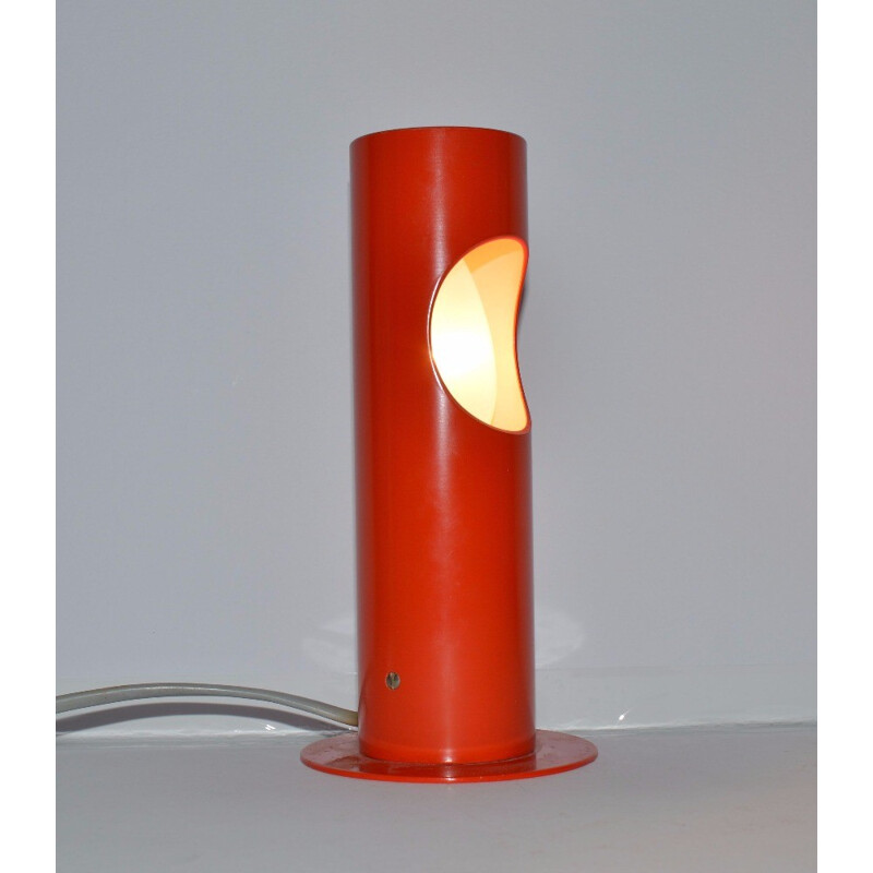 Napako mid-century red table lamp, Josef HURKA - 1950s