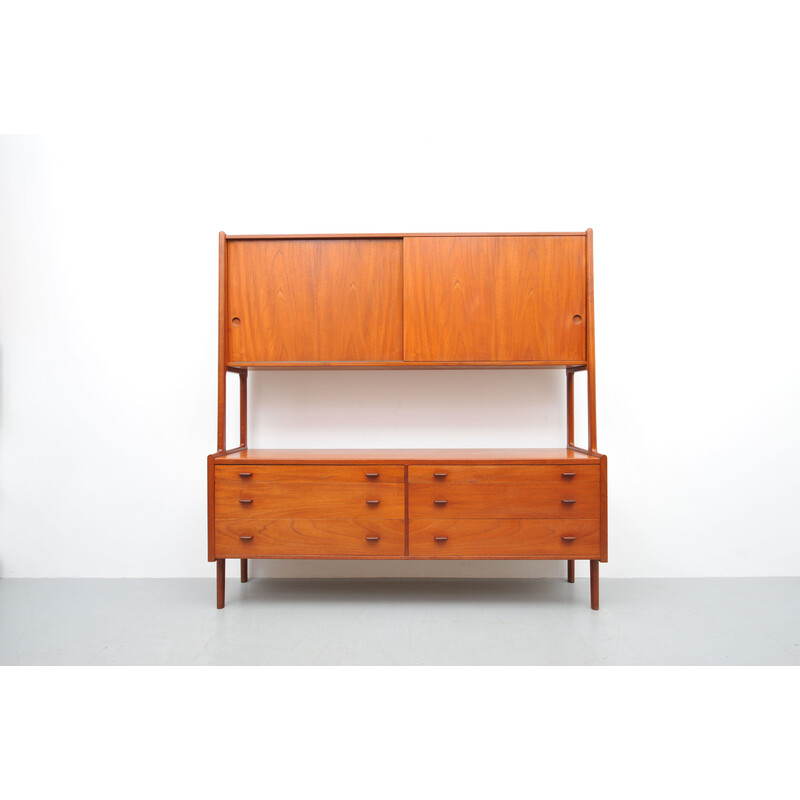 Vintage Ry20 teak highboard by Hans Wegner for Ry Møbler