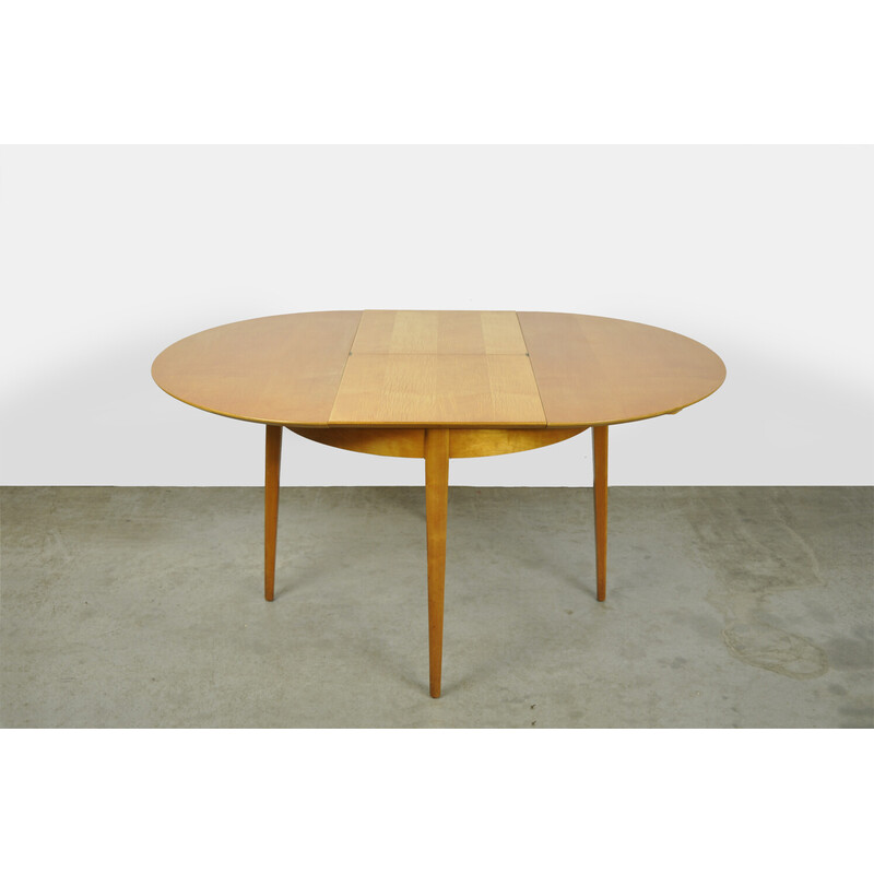 Vintage birchwood extendable dining table by Cees Braakman for Pastoe, Netherlands 1950s