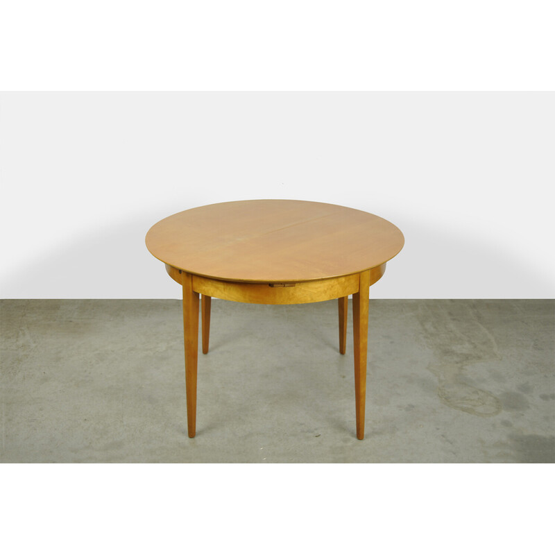 Vintage birchwood extendable dining table by Cees Braakman for Pastoe, Netherlands 1950s