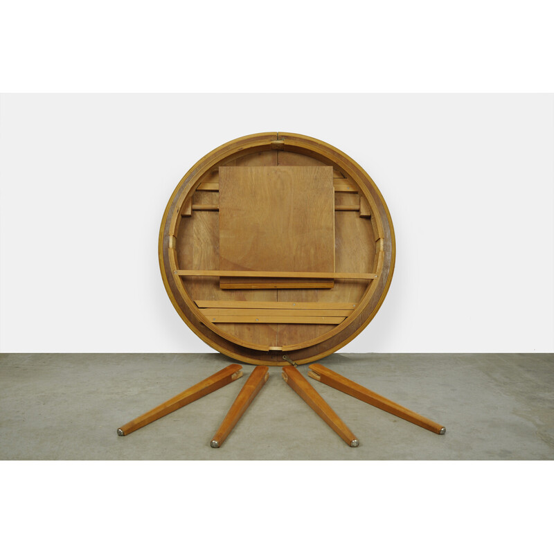 Mesa extensible vintage de madera de abedul de Cees Braakman para Pastoe, Países Bajos 1950