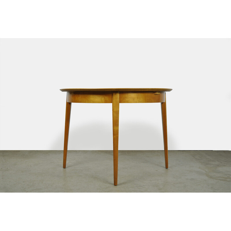 Table extensible vintage en bois de bouleau par Cees Braakman pour Pastoe, Pays-Bas 1950