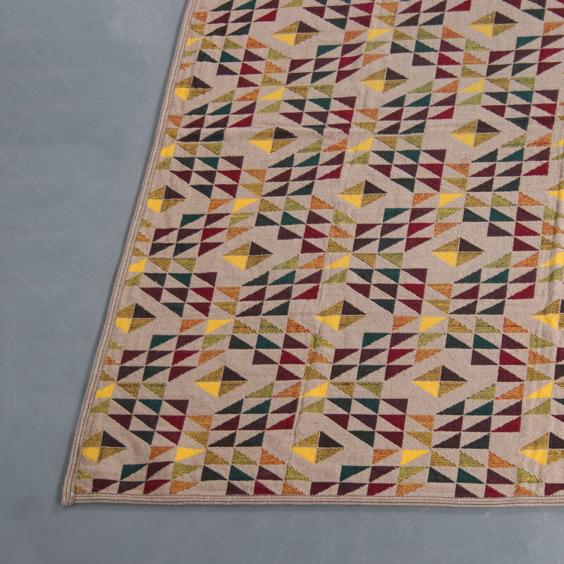 Vintage geometric rug, Netherlands 1950s