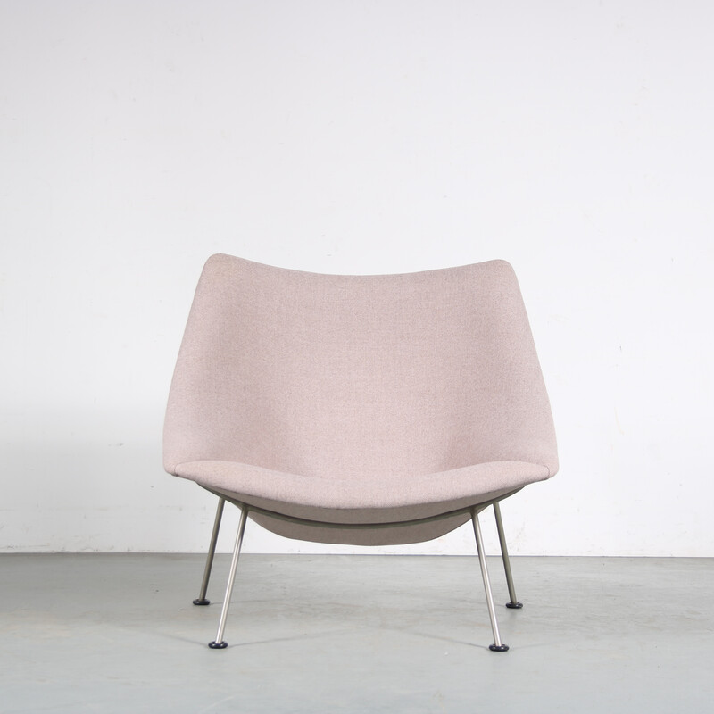 Vintage "Oyster" armchair and ottoman by Pierre Paulin for Artifort, Netherlands 1950