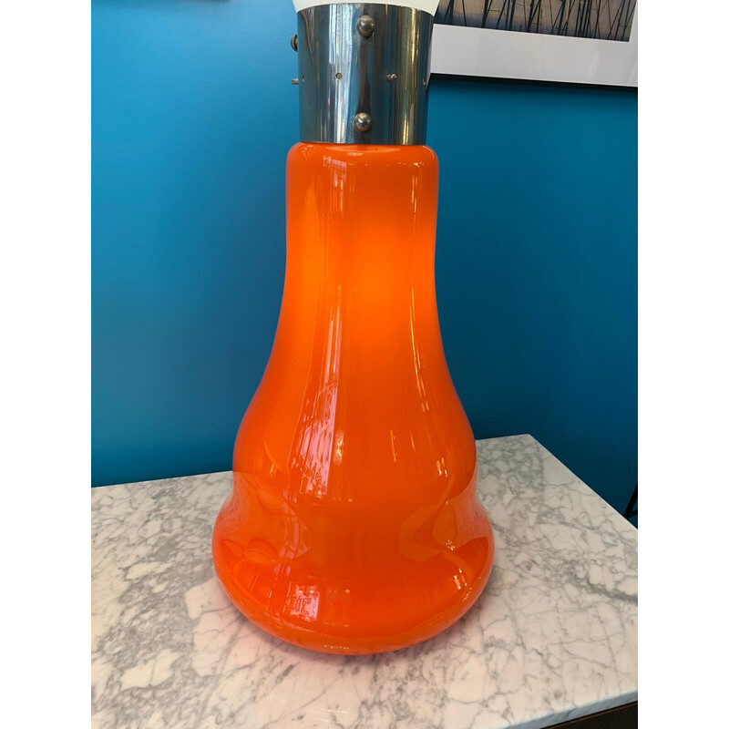 Lámpara de pie naranja vintage de Carlo Nason, 1970