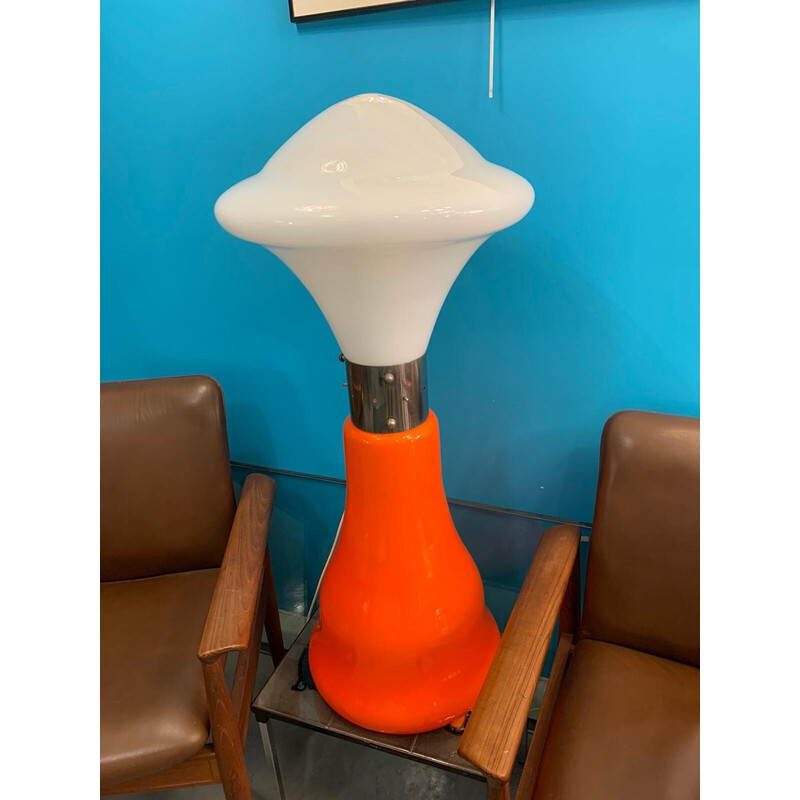 Vintage orange floor lamp by Carlo Nason, 1970