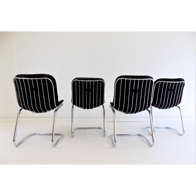 Set of 4 vintage Rima cantilever armchairs by Gastone Rinaldi