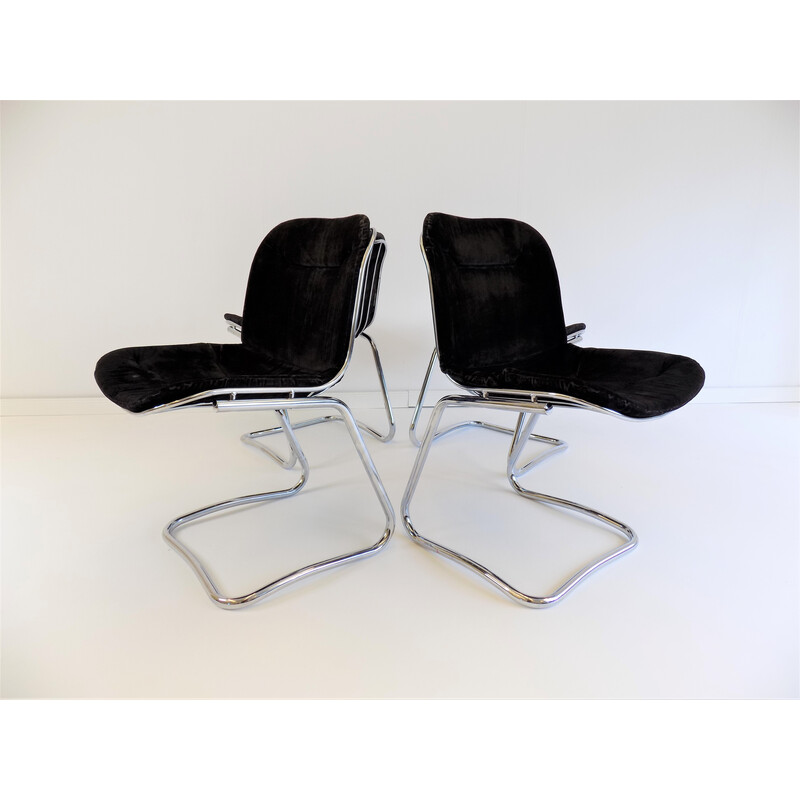 Set of 4 vintage Rima cantilever armchairs by Gastone Rinaldi