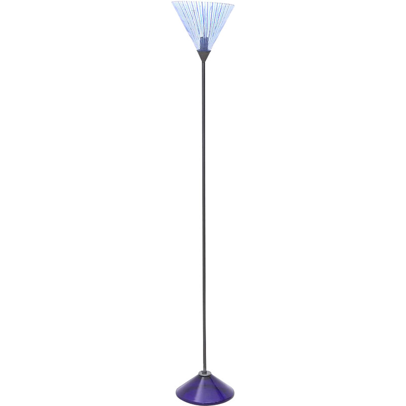 Lampadaire avec base et diffuseur en verre de Carlo Bartoli pour Antonangeli, 1980