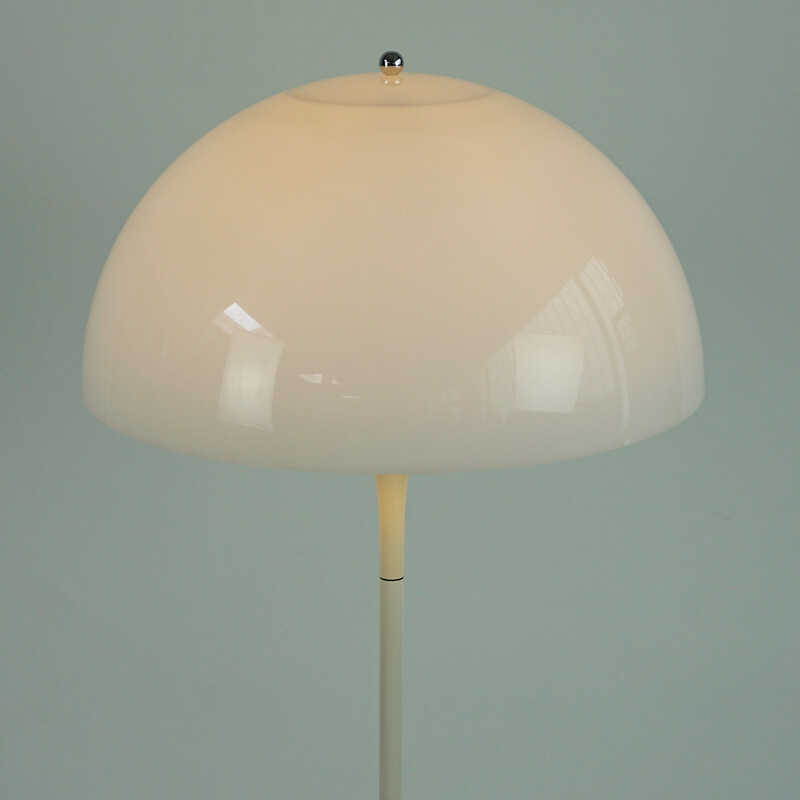 Lámpara de pie Panthella blanca vintage de Verner Panton para Louis Poulsen, 1971