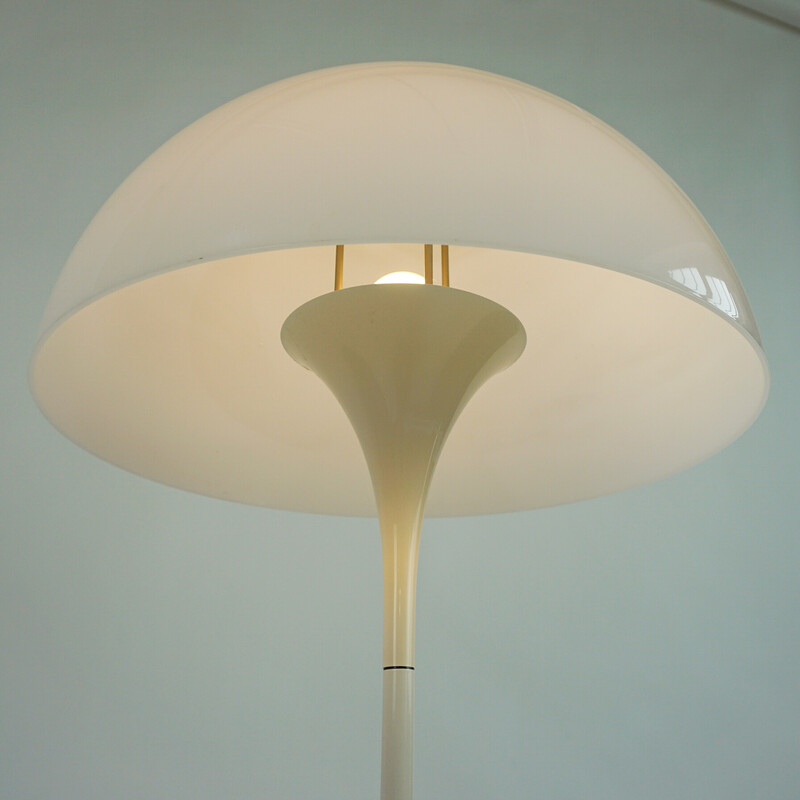 Lampada da terra Panthella bianca vintage di Verner Panton per Louis Poulsen, 1971