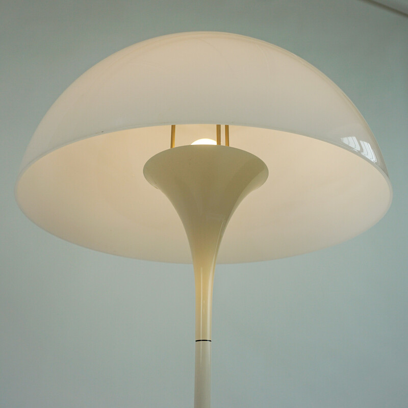 Lámpara de pie Panthella blanca vintage de Verner Panton para Louis Poulsen, 1971