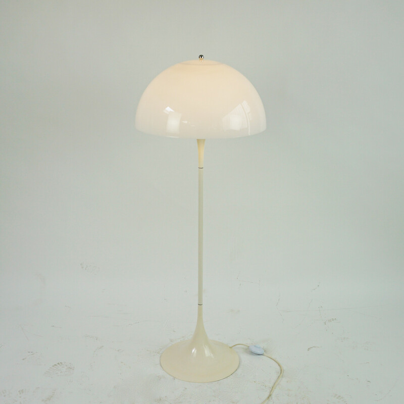 Vintage white Panthella floor lamp by Verner Panton for Louis Poulsen, 1971
