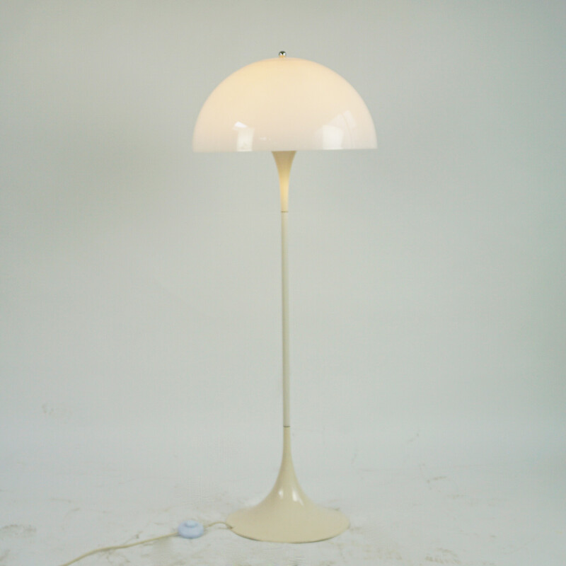 Candeeiro de chão Vintage Panthella branco de Verner Panton para Louis Poulsen, 1971