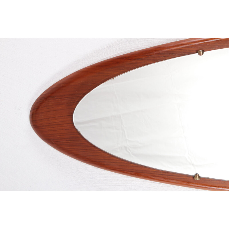 Mid century teak mirror by Franco Campo and Carlo Graffi for Home, Italy 1960s