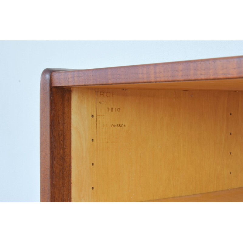 Credenza svedese d'epoca Trio in teak di Nils Jonsson per Hugo Troeds, 1960