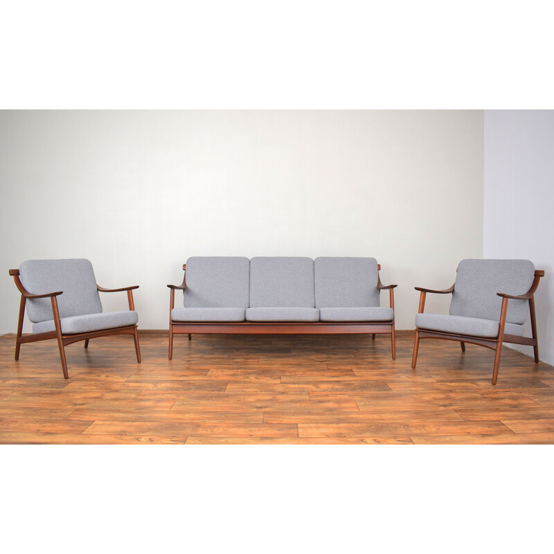 Mid-century Danish teak living room set by Arne Hovmand-Olsen for Mogens Kold, 1960s