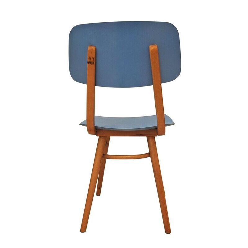 Mid-century blue resin dinning chair - 1960s