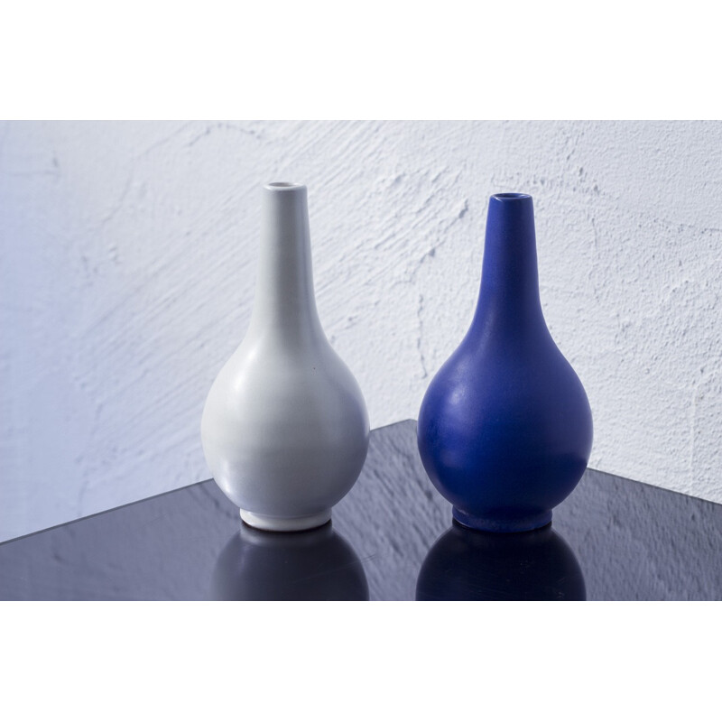 Set of 2 Upsala Ekeby teardrop vases, Vicke LINDSTRAND - 1940s