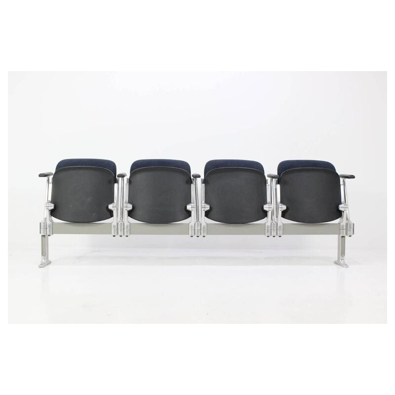 Castelli aluminium four-seat bench, Giancarlo PIRETTI - 1970s