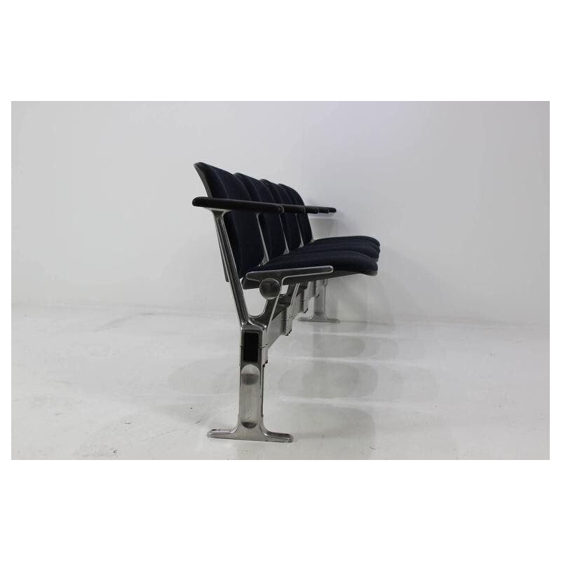 Castelli aluminium four-seat bench, Giancarlo PIRETTI - 1970s