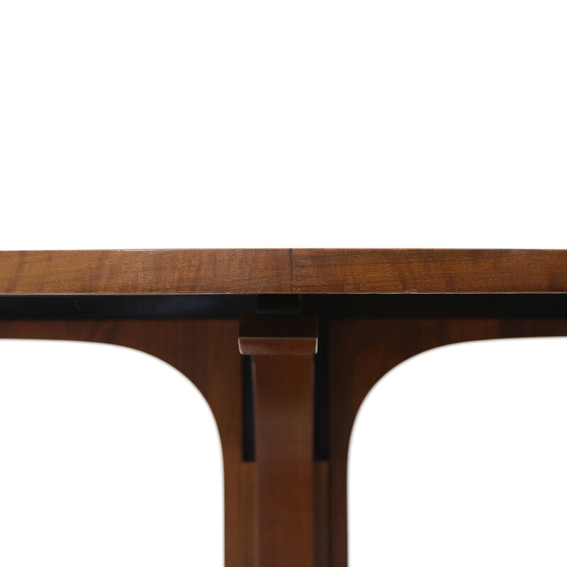 Tavolo rotondo vintage in legno di Giovanni Ausenda per Stilwood, 1960