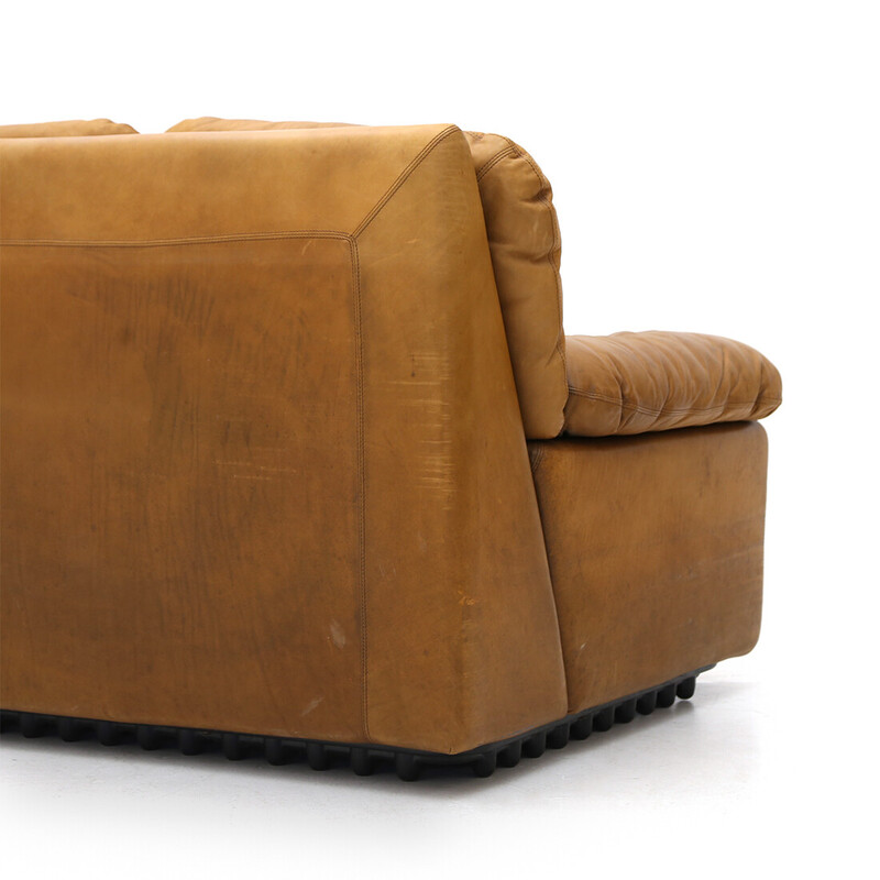 Vintage 2-Sitzer-Sofa "Bonheur" aus Leder von Ammannati und Vitelli für Brunati, 1970