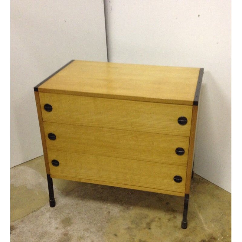 Chest of drawers in beech wood, ARP - 1950s