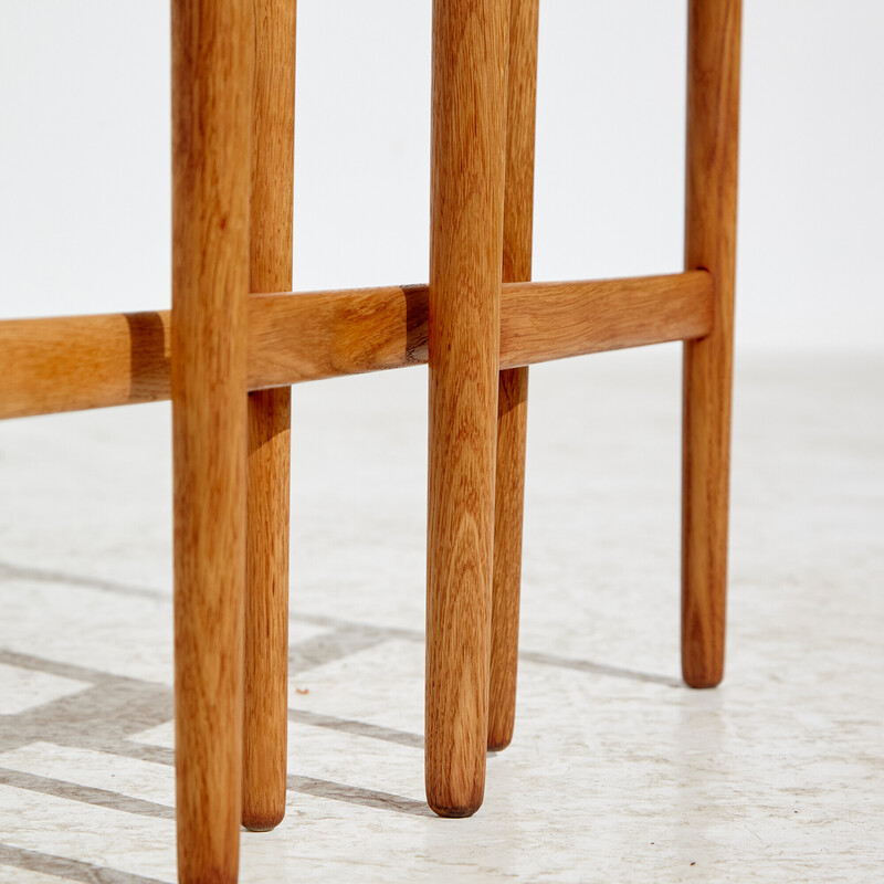 Vintage oakwood nesting tables by Hans J. Wegner for Andreas Tuck, 1960s