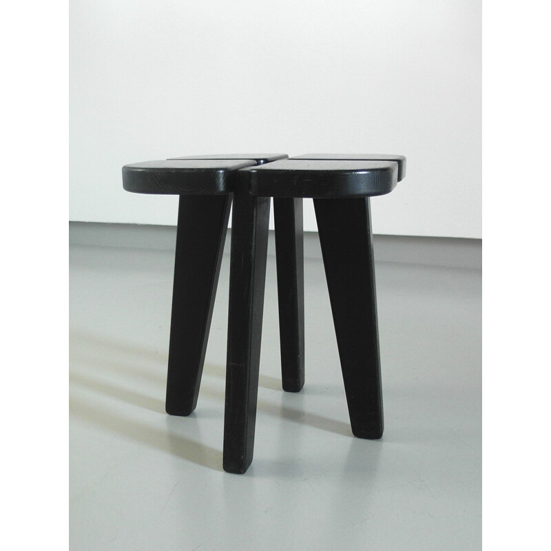 Stockmann Ab black stained pine stool, Lisa JOHANSSON-PAPE - 1950s