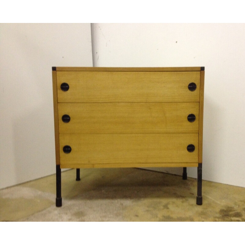 Chest of drawers in beech wood, ARP - 1950s