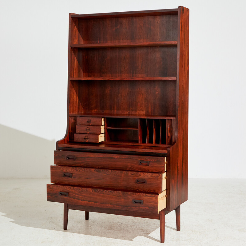 Vintage rosewood Nexø bookcase by Johannes Sorth for Nexø, 1970s