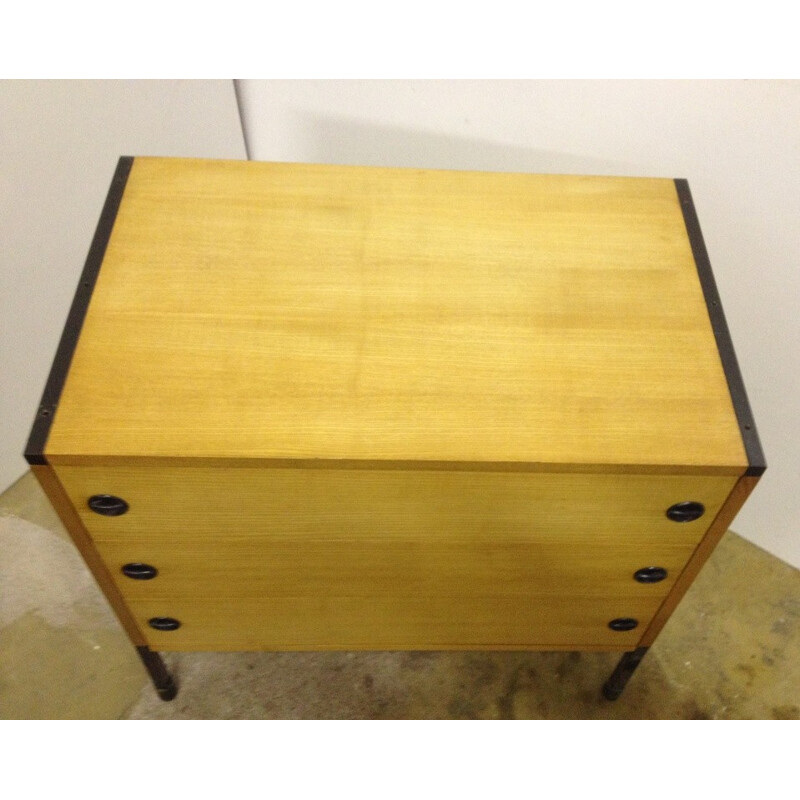 Chest of drawers in beech wood, ARP - 1950s
