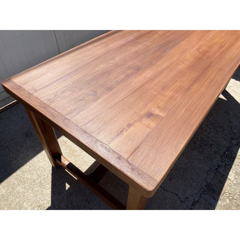 Vintage solid oakwood farm table, 1980