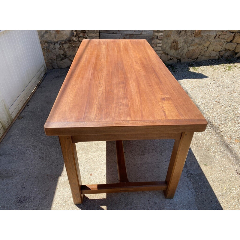 Vintage solid oakwood farm table, 1980