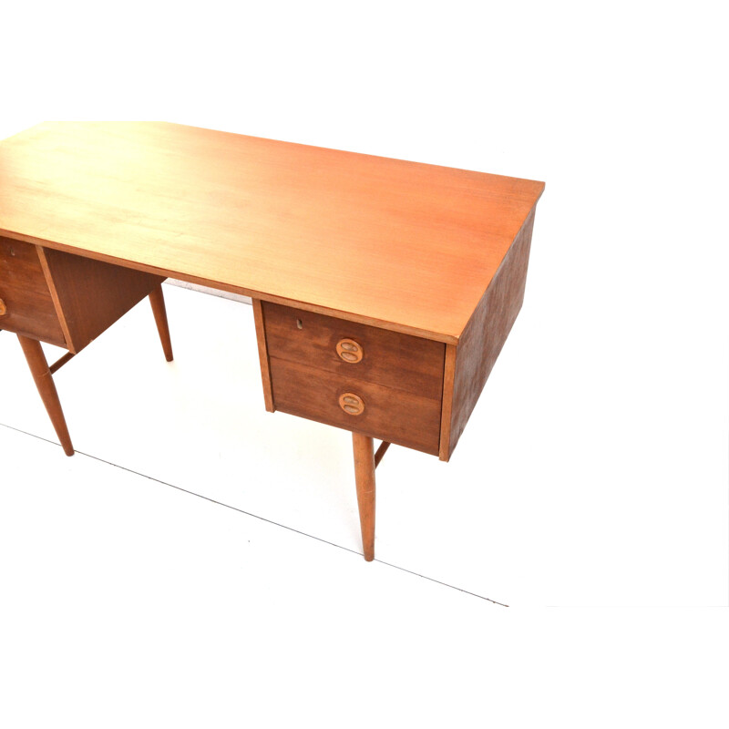 Small mid-century desk in oak - 1960s