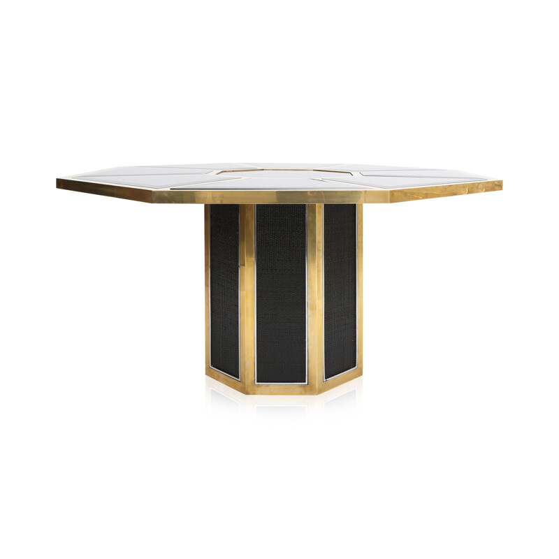Mid-century octogonal dining table, Romeo REGA - 1970s