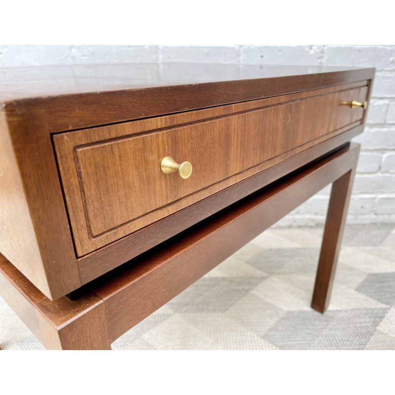 Vintage teak night stand with drawer, 1960-1970s